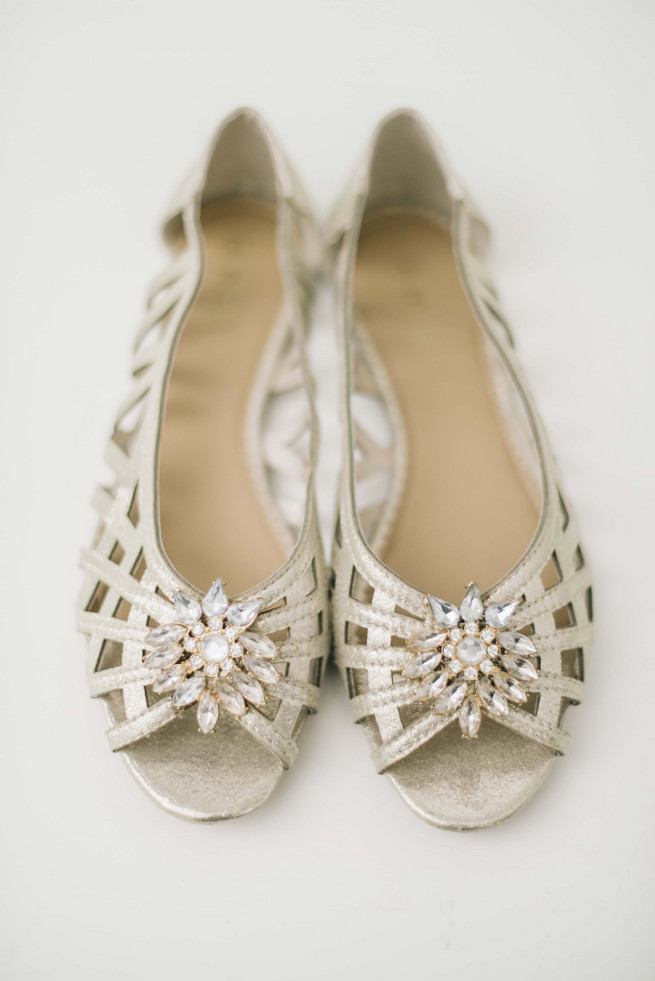 Gold wedding shoes. White and Gold DIY Chevron Wedding, South Africa, by Claire Thomson Photography