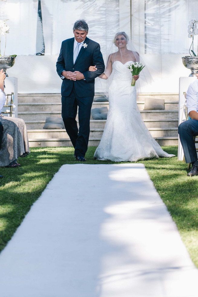 White and Gold DIY Chevron Wedding, South Africa, by Claire Thomson Photography