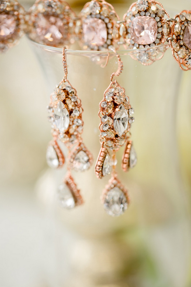 Bridal jewellry. White on White Glamorous Wedding Ideas by ENV Photography.