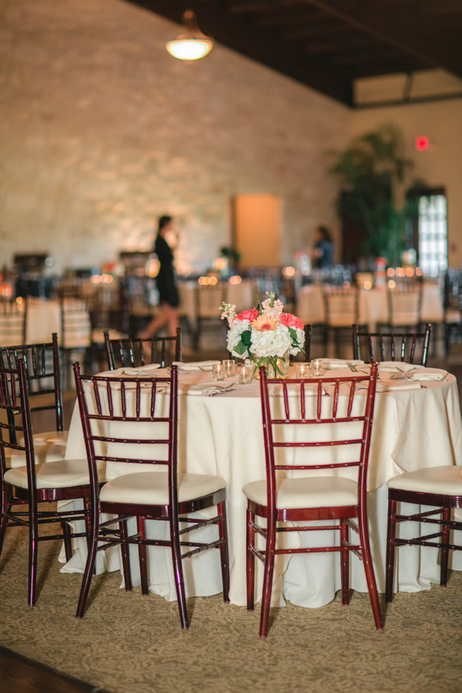 Cute Coral Gray wedding at Briscoe Manor, Houston, by Luke and Cat Photography