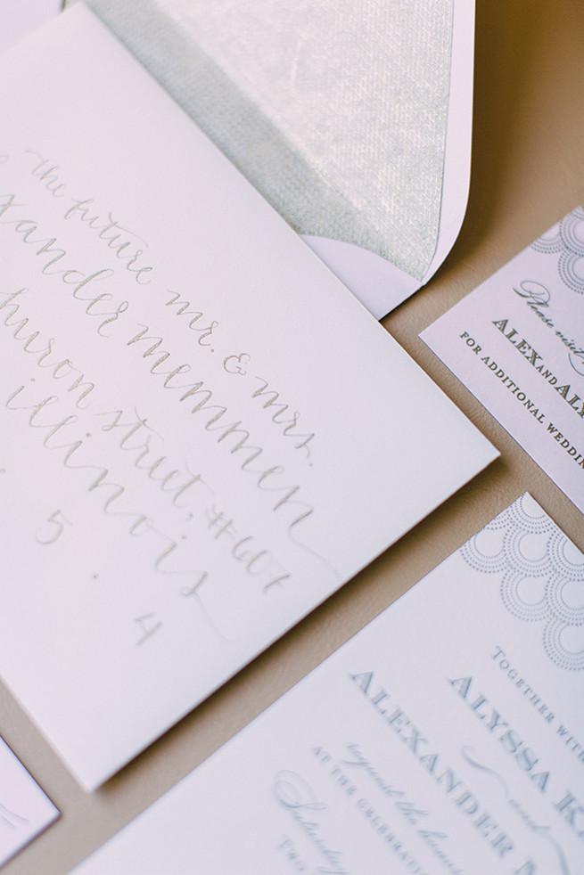 Scripted wedding stationery. / Alyssa Kristin's Elegant Milwaukee Wedding Valo Photography