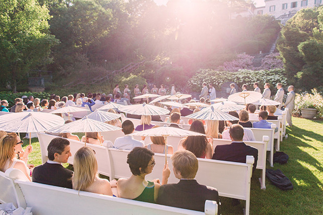  Outdoor garden wedding ceremony at Villa Terrace. / Elegant Milwaukee Wedding Valo Photography