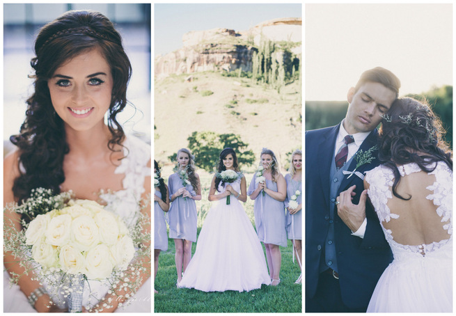 Grey and White Farm Wedding