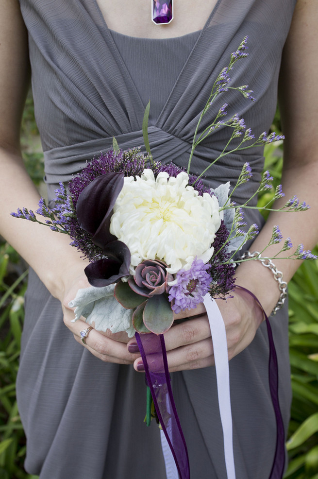 Purple and Gray DIY Wedding 