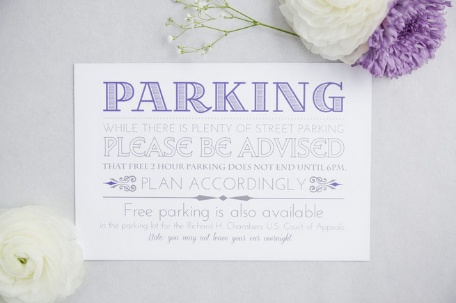 Beautiful purple, lavender and white wedding invitations and save the dates
