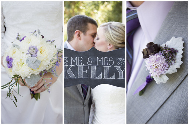 Purple Grey DIY Wedding