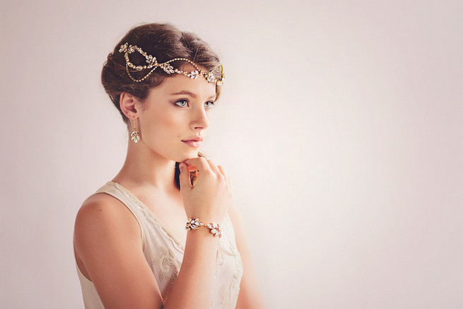 Crystals Fascinator Gatsby Vintage Style Lace Pearl Headband Blush Headband Headband Pearls Ivory Wedding Elegant Chiffon