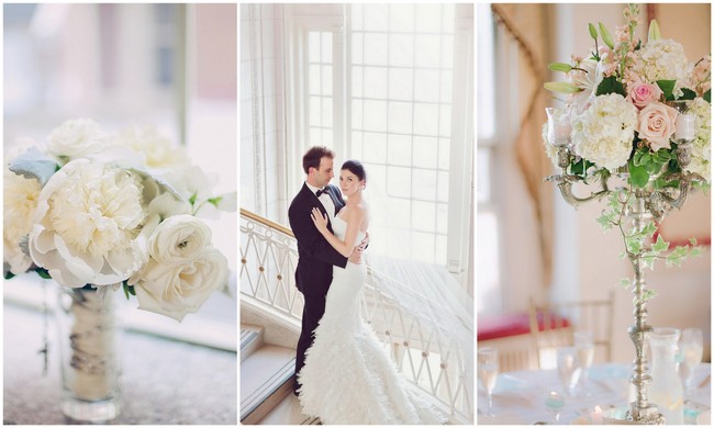 Chic White Ballroom Wedding