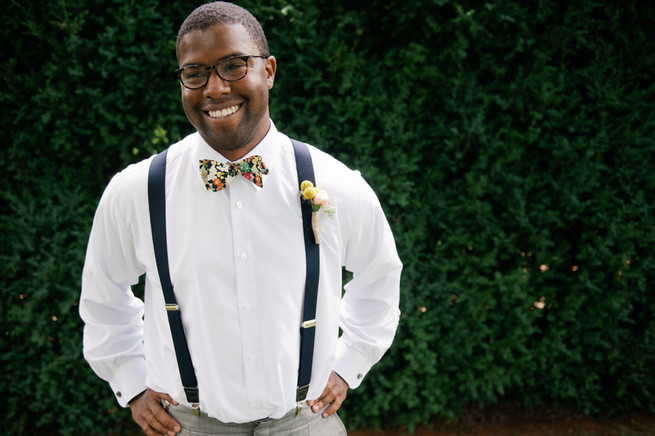 Quirky groom bowtie  / Meredith McKee Photography