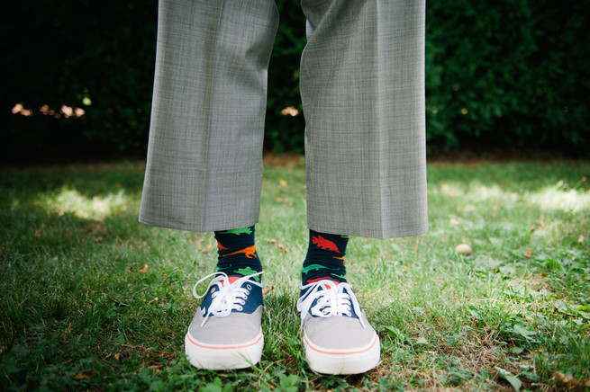 Fun groom socks  / Meredith McKee Photography