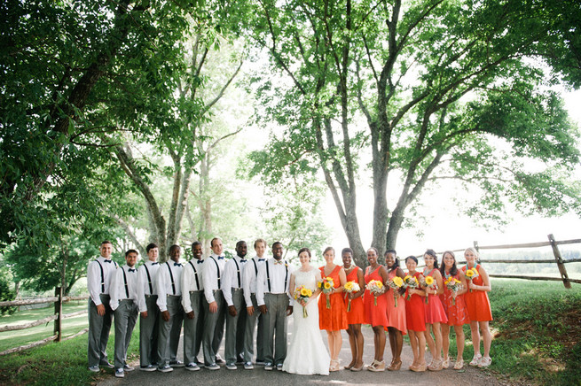  Coral Navy Mustard Wedding / Meredith McKee Photography