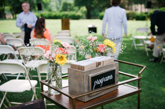 Coral Navy Mustard Wedding / Meredith McKee Photography