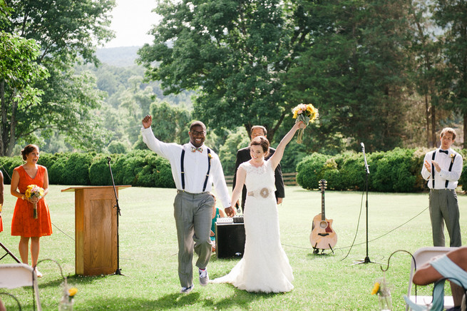  Coral Navy Mustard Wedding / Meredith McKee Photography