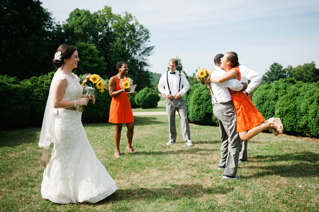  Coral Navy Mustard Wedding / Meredith McKee Photography