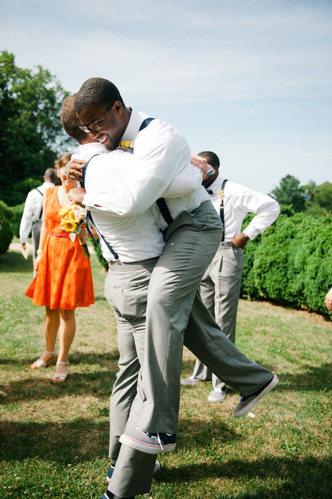  Coral Navy Mustard Wedding / Meredith McKee Photography