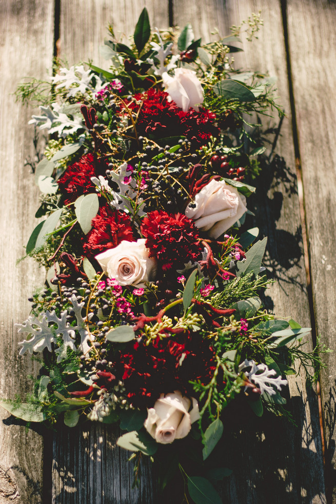 Marsala Gold Winter Wedding