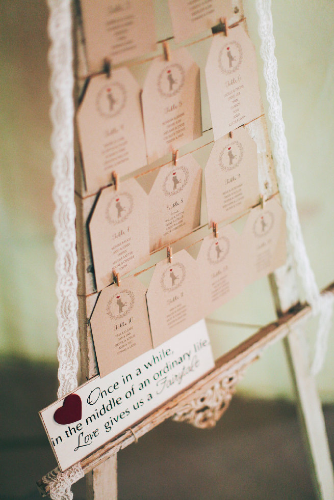 Luggage Tag Seating Chart - Langverwagt Wedding - Justin Davis Photography