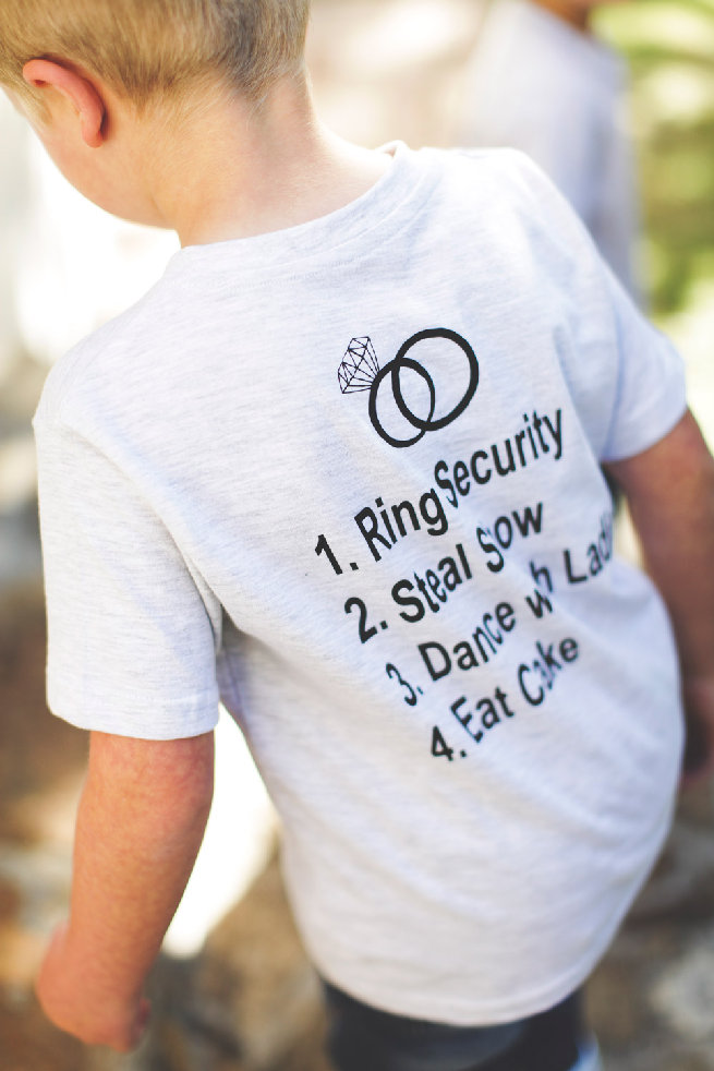 Ring Bearer Tee Shirt  - Langverwagt Wedding - Justin Davis Photography