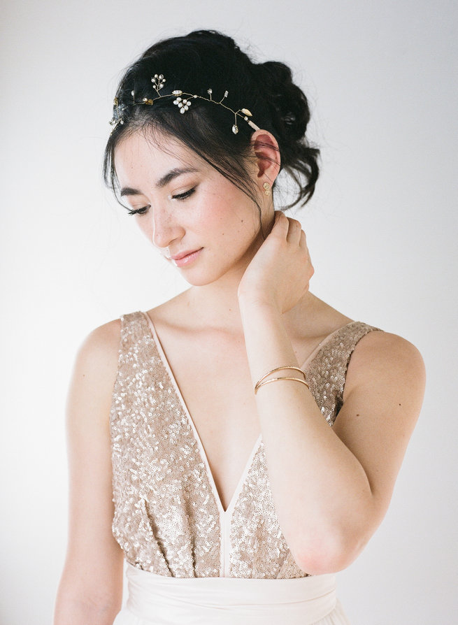 Headpiece - Truvelle Makers Collaboration - Blush Wedding Photography / Olivia Headpieces / Catherine Hartley Jewellery