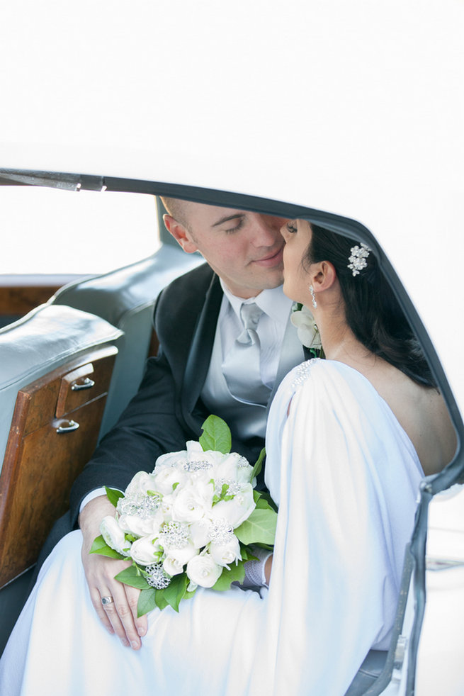 Vintage-Inspired White Glamorous Wedding Wedding - Haley Photography