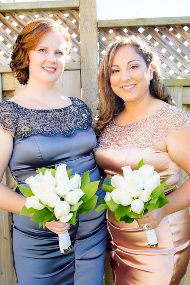 Bridesmaids - Vintage-Inspired White Glamorous Wedding Wedding - Haley Photography