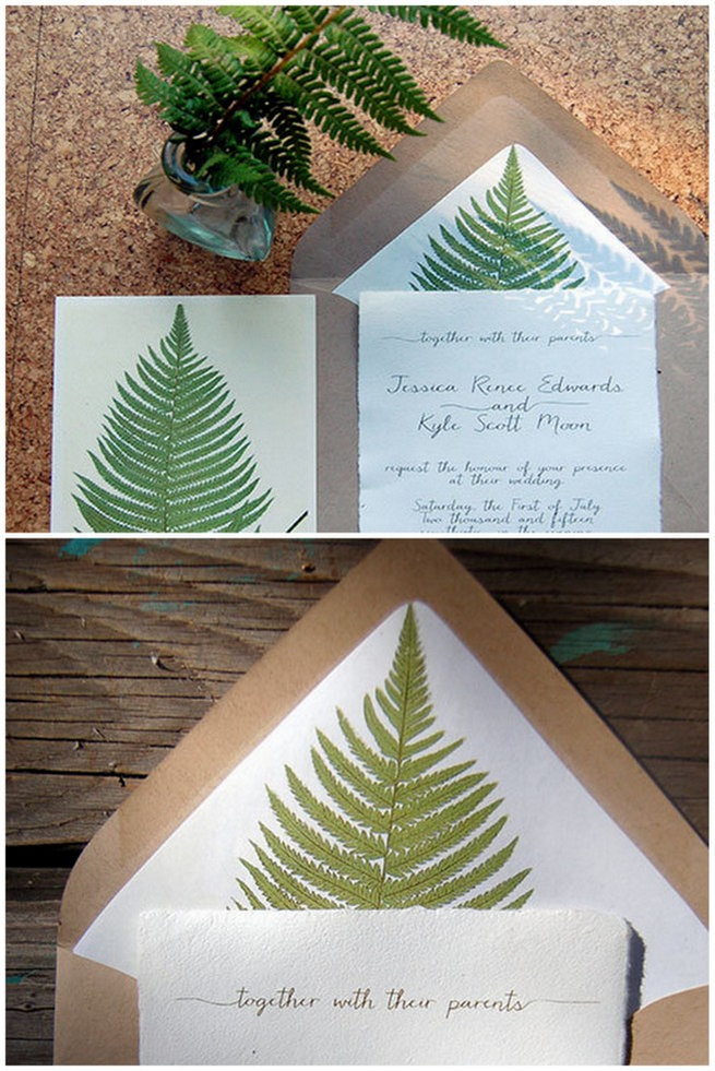 25 of the most amazing Botanical Green Wedding Invitations