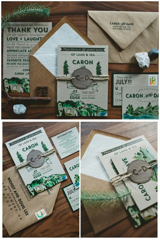 25 of the most amazing Botanical Green Wedding Invitations