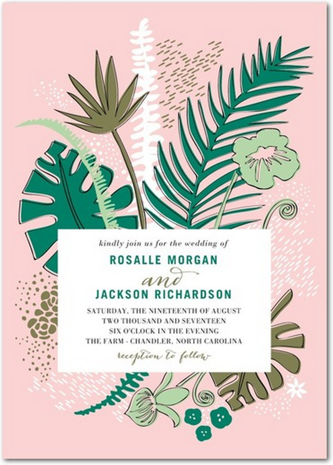 25 of the most amazing Botanical Green Wedding Invitations