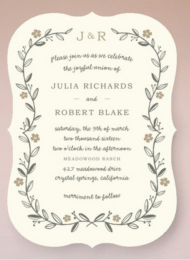 25 of the most amazing Botanical Green Wedding Invitations