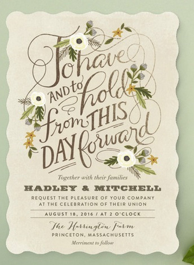 25 of the most amazing Botanical Green Wedding Invitations