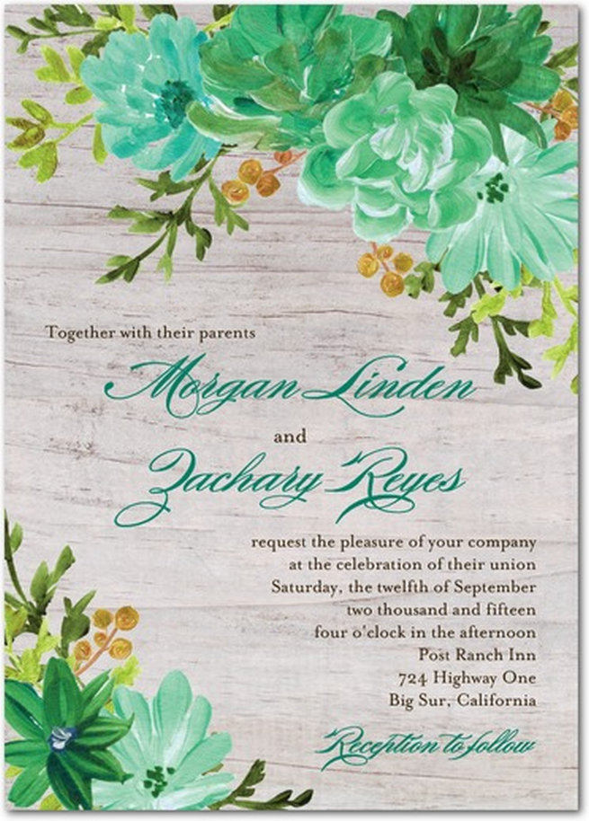 25 of the most amazing Botanical Green Wedding Invitations