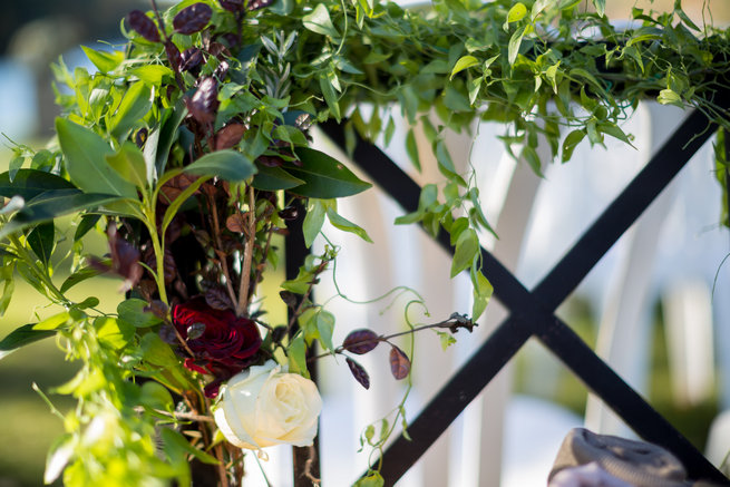 Floral arch  - Beautiful Burgundy and Tan Wedding - Molinski Photo