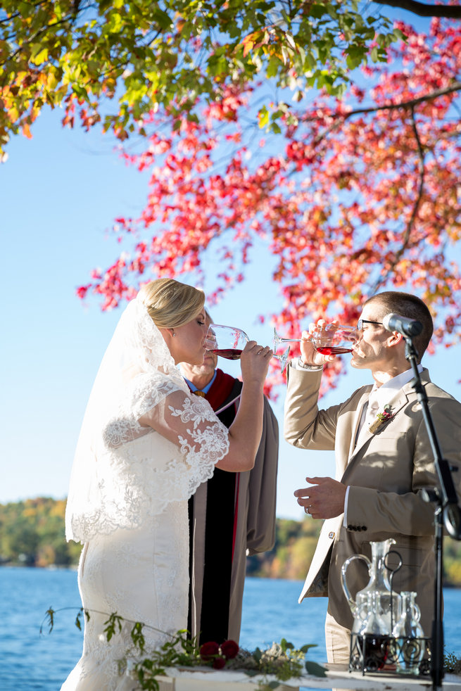 Wine ceremony -  Beautiful Burgundy and Tan Wedding - Molinski Photo