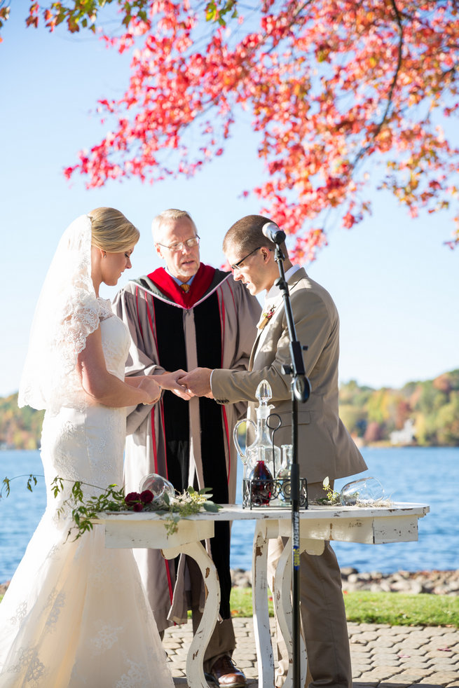 Burgundy Tan Wedding