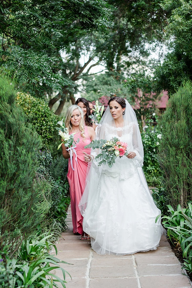 Coral and Green South African Wedding // D'amor Photography