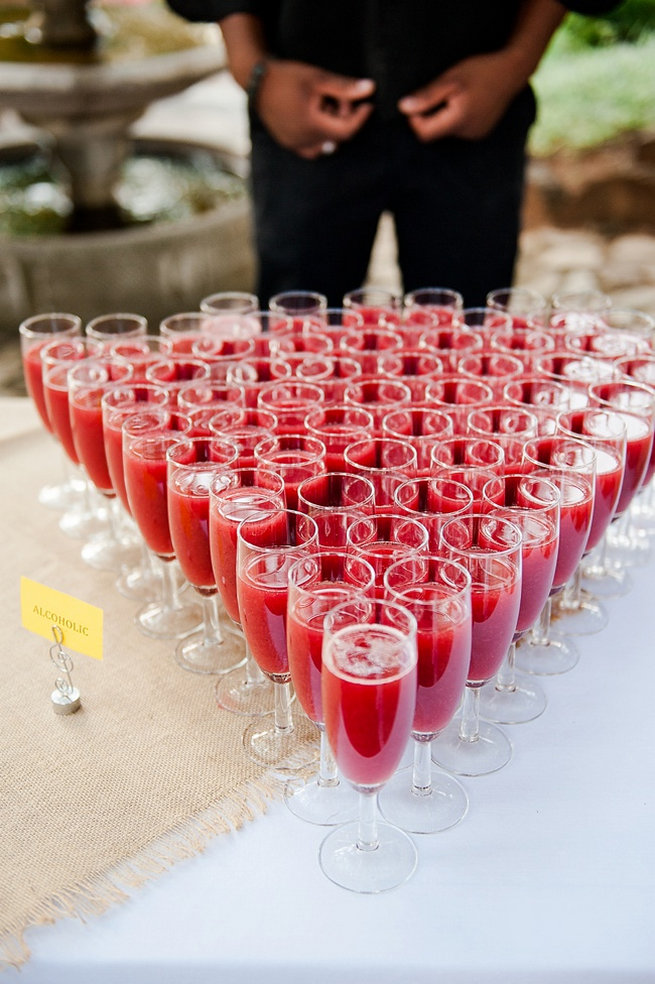 Refreshments / Coral and Green South African Wedding // D'amor Photography