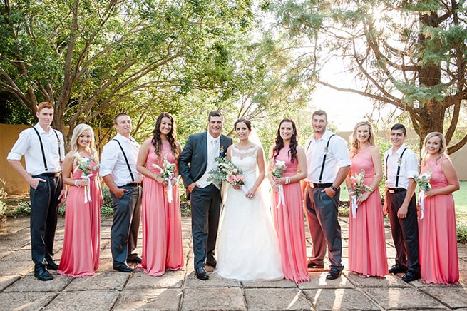 Coral and Green South African Wedding // D'amor Photography