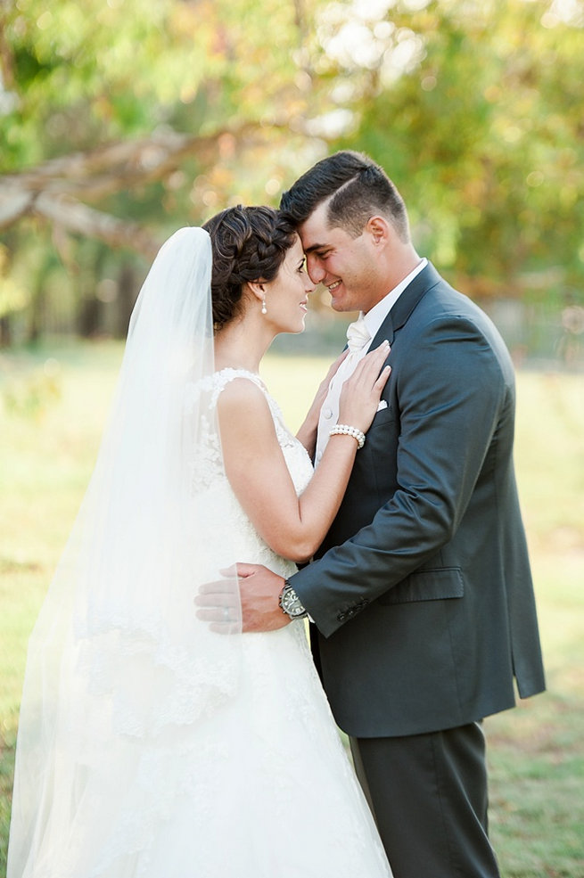 Gorgeous bridal braid upstyle / Coral and Green South African Wedding // D'amor Photography