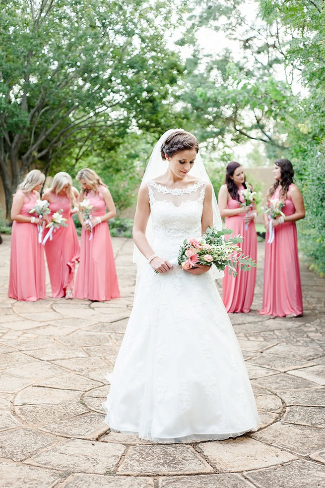 Bridesmaids . Coral and Green South African Wedding // D'amor Photography