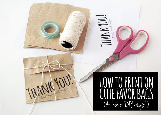 Cute DIY Favor Bags: To Print At Home