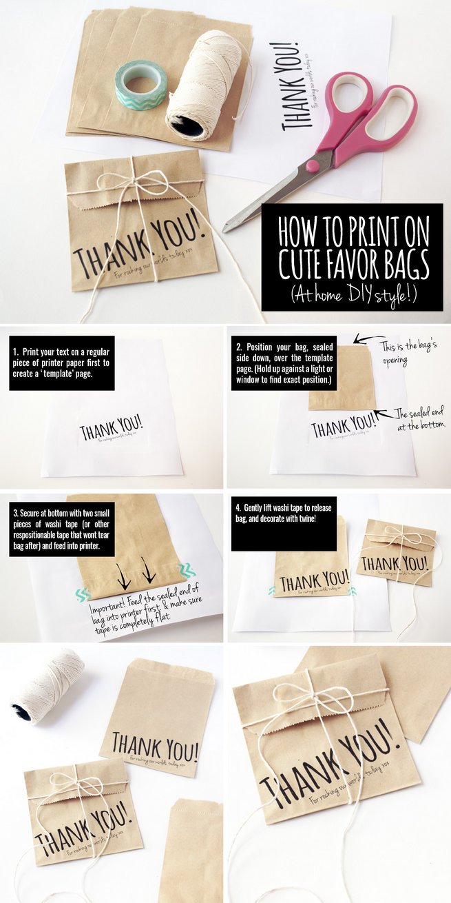 How to print favor bags at home