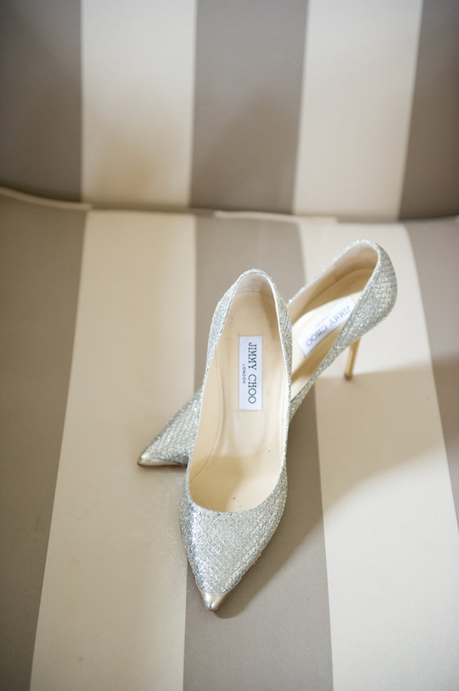 Glitter Jimmy Choo wedding shoes in silver / Blush and Gold Romantic, Glitzy Wedding - Andi Diamond Photography 