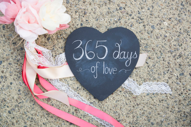 365 days of love chalkboard heart. Wedding Anniversary Photo Ideas by Peterson Photography 