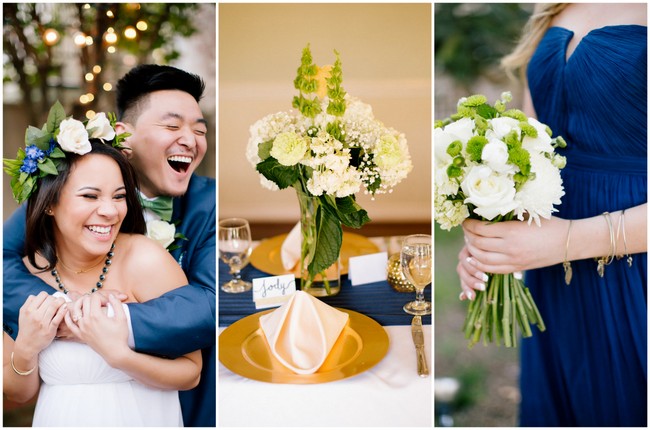 Intimate Gold Navy Garden Wedding - Brandilynn Aines Photography