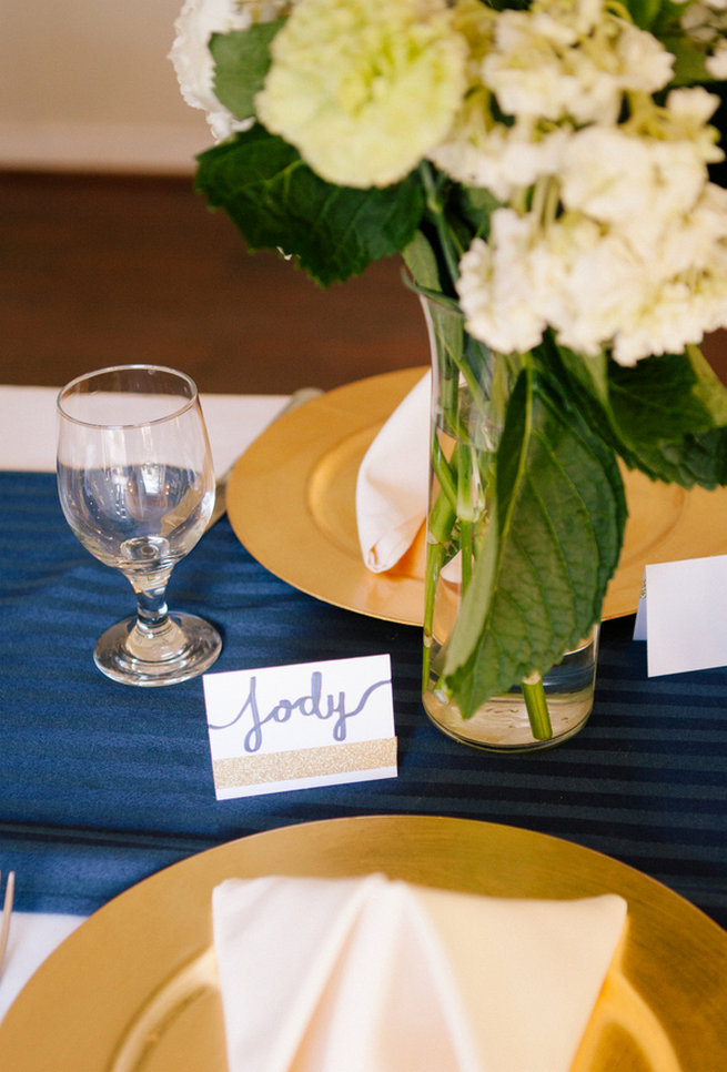 Simple Gold Navy Garden Wedding - Brandilynn Aines Photography