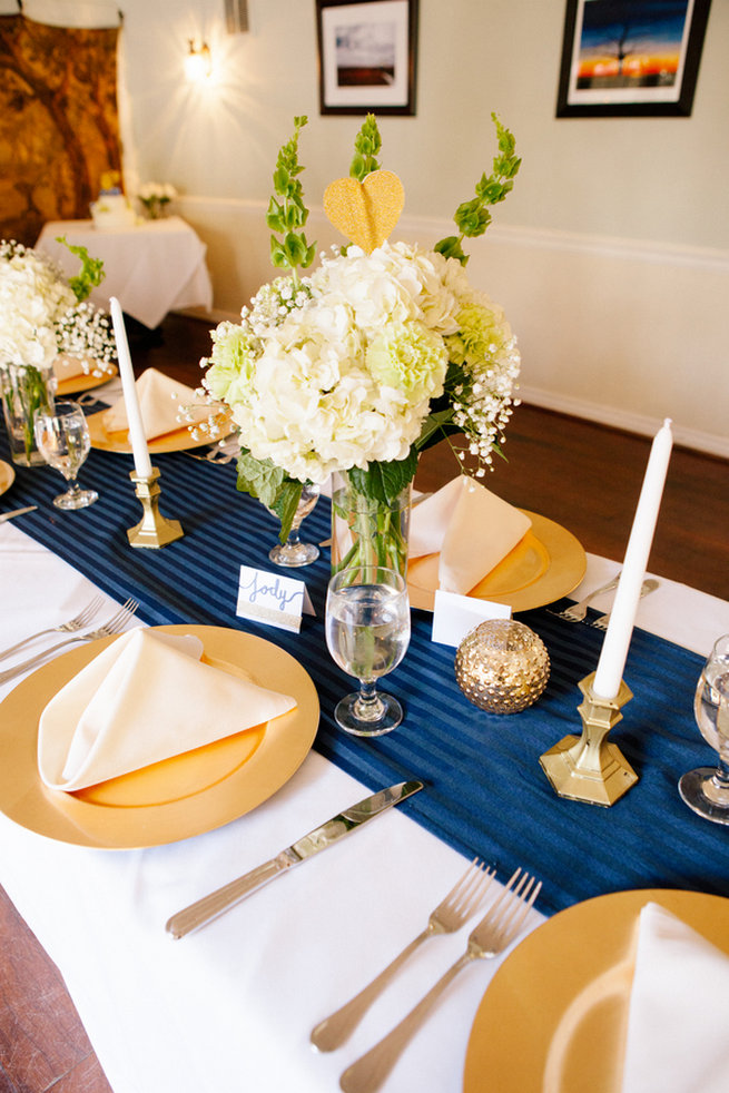 Simple Gold Navy Garden Wedding - Brandilynn Aines Photography