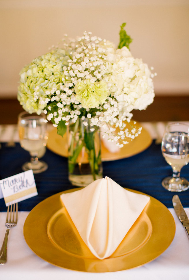 Simple Gold Navy Garden Wedding - Brandilynn Aines Photography