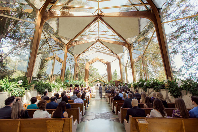 Romantic Wedding in at Wayfarers "Tree Chapel" set in a natural sanctuary in the midst of a forest / Figlewicz Photography