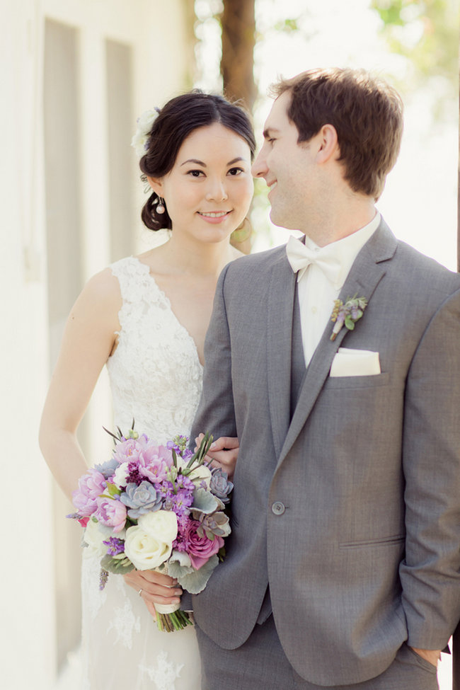 Romantic Purple, Ivory + Gray Wedding at La Venta Inn / Figlewicz Photography