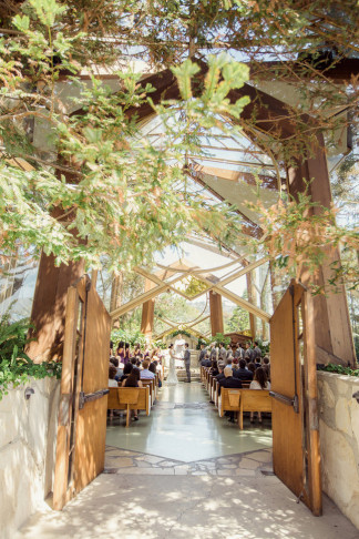 Romantic Wedding in at Wayfarers "Tree Chapel" set in a natural sanctuary in the midst of a forest / Figlewicz Photography